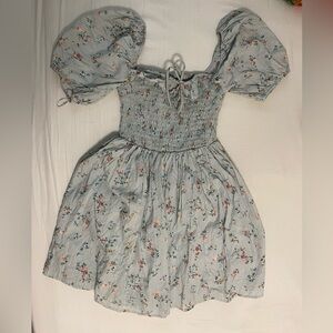 Abercrombie & Fitch floral puff sleeve mini dress (similar to Emerson)